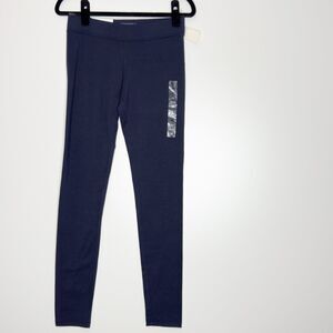 New Aero Aeropostale Perfect Mid Rise Leggings Navy Blue Women's Size Medium